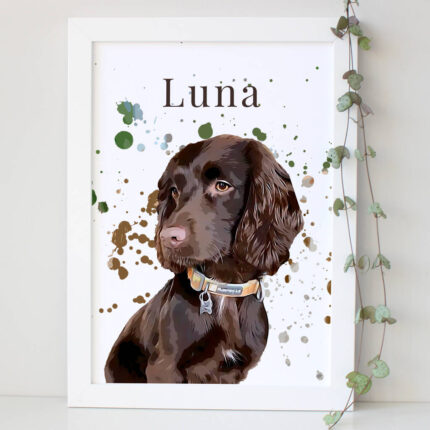 Personalised Pet Dog Portrait Print Gift