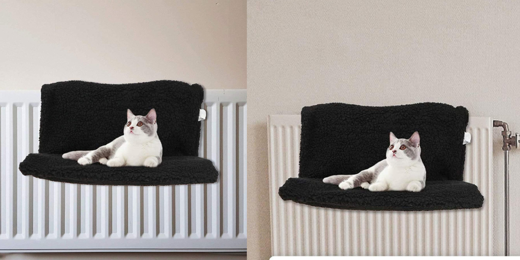 Cat Radiator Bed Black