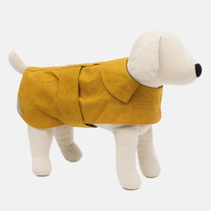 Mustard Waxed Waterproof Dog Coat